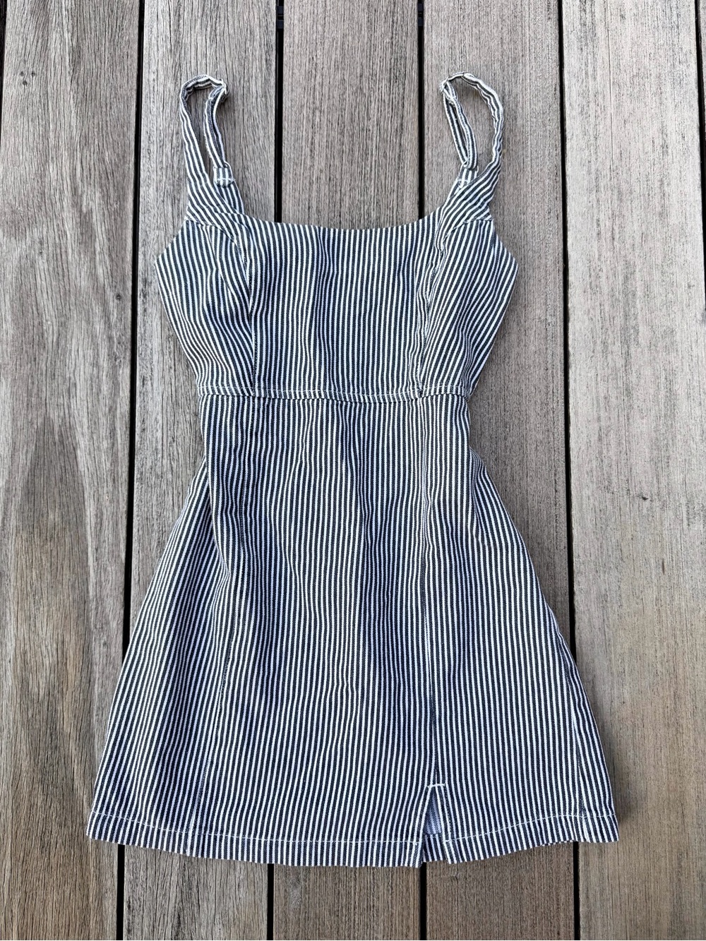 BDG UO Hudson Pinstripe Denim Mini Dress